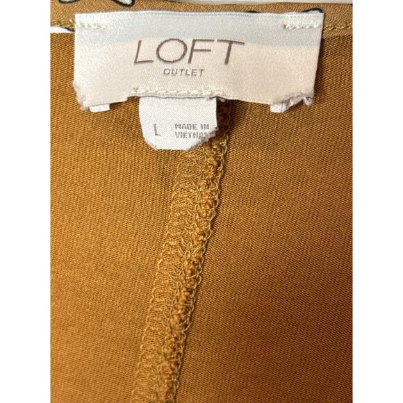 Loft Yellow Print Tank Top Sleeveless Women’s Large Scoop Neck Summer Casual - Picture 3 of 11